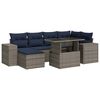 vidaXL 9-dijelni set vrtnih sofa poliratan i bagrem s jastucima sivi