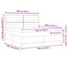 vidaXL LED Box Spring Krevet Svijetlo siva 180 x 200 cm tkanina