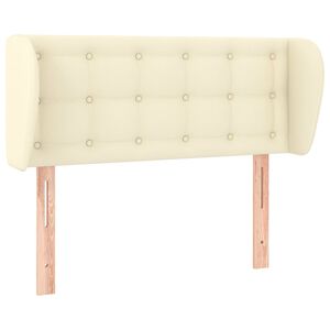 vidaXL Uzglavlje s u&scaron;ima krem 93x23x78/88 cm od od umjetne kože