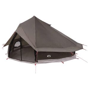 vidaXL Tipi &scaron;ator 18-osobni Smeđa siva Poliester i čelik