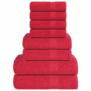 vidaXL Set ručnika od 8 dijelova FROGN crveni 360 g/m&sup2;