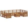 vidaXL Set vanjskih sofa 10 kom. Prirodna