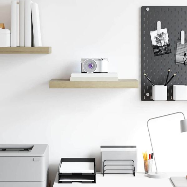 vidaXL Plutajuća zidna polica boja hrasta 50 x 23 x 3,8 cm MDF