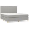 vidaXL Krevet box spring s madracem svjetlosiva 160x200 cm tkanina