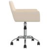 vidaXL Okretne blagovaonske stolice od tkanine 4 kom krem