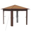 vidaXL Gazebo bez bočne strane 2,6 x 2,6 m Bež i smeđa