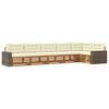 vidaXL Set vanjskih sofa 6 pcs Prirodna i krem 402 x 172,5 x 73 cm