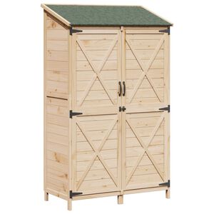 vidaXL Vrtna &Scaron;upa Prirodna 106 x 56 x 176,5 cm Čvrsto drvo jele