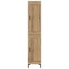 vidaXL Highboard Umjetnički hrast 34,5 x 34 x 180 cm Konstruirano drvo