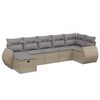 vidaXL 7-dijelni set vrtnih sofa s jastucima bež od poliratana