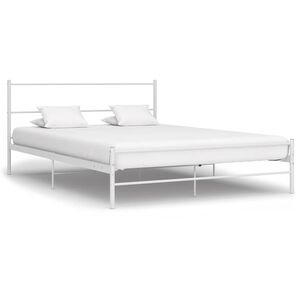 vidaXL Okvir za krevet bijeli metalni 140 x 200 cm
