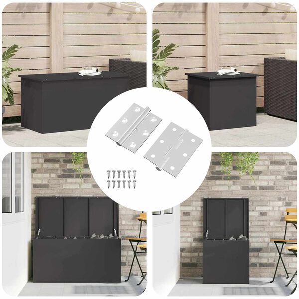 vidaXL &Scaron;arka 2 pcs Srebrno 50 x 38 x 1,3 mm Čelik