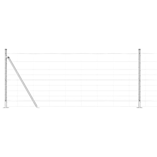 vidaXL Stup za ogradu Galvanizirano 50 x 1 m Čelik