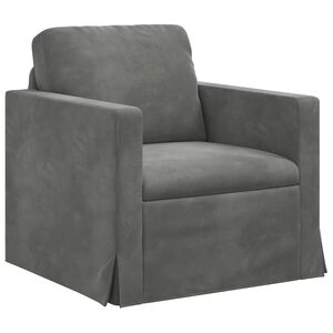 vidaXL Sofa Tamno siva 78 x 78 x 80 cm Bar&scaron;un