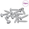 vidaXL Drvene vijake 12 pcs Srebrno M3,5 x 20 mm Čelik