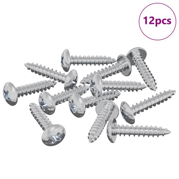 vidaXL Drvene vijake 12 pcs Srebrno M3,5 x 20 mm Čelik