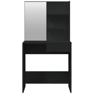 vidaXL Toaletni stolić s ogledalom crni 74,5 x 40 x 141 cm