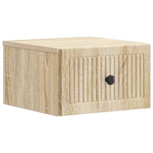 vidaXL Noćni ormarić za montažu na zid Hrast sonoma 33 x 34,5 x 20 cm