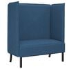vidaXL Sofa s visokim naslonom 101cm Plava tkanina