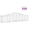 vidaXL Lučne gabionske ko&scaron;are 10 kom 200x50x40/60 cm pocinčano željezo