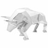 vidaXL Skulptura bika Srebrno 74 x 23 x 30 cm Aluminij