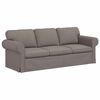 vidaXL Sofa 2 pcs Sivo-smeđa 215 x 82 x 80 cm tkanina
