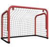 vidaXL Hokeja&scaron;ki gol s mrežom crveno-crni 68x32x47cm čelik i poliester