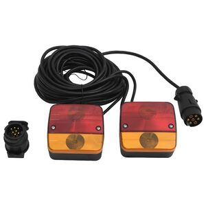 vidaXL Svjetla za prikolicu 2 kom crvena 10,5x5x9,5 cm 12 V žarulja