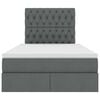 vidaXL Krevet s prostorom za pohranu s LED-om Tamno siva 120 x 190 cm