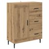 vidaXL Highboard s ladicama 2 pcs Umjetnički hrast Konstruirano drvo