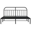 vidaXL Metalni okvir za krevet s uzglavljem crni 180x200 cm