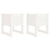 vidaXL Sadilice 2 kom bijele 40 x 40 x 52,5 cm od masivne borovine