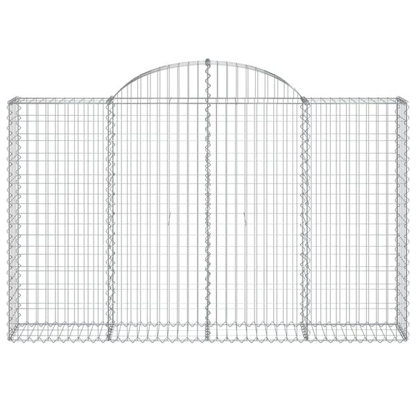 vidaXL Lučne gabionske ko&scaron;are 8 kom 200x30x120/140cm pocinčano željezo