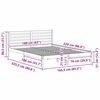 vidaXL Krevetna konstrukcija Bijelo 160 x 220 cm Čvrsto borovo drvo