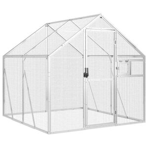 vidaXL Kavez za ptice srebrni 1,79x2x1,85 m aluminijski