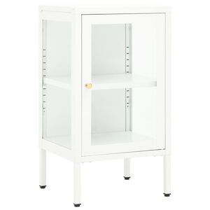 vidaXL Komoda 38 x 35 x 70 cm od metala i stakla