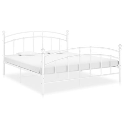 vidaXL Okvir za krevet bijeli metalni 200 x 200 cm