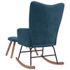 vidaXL Ljuljačka stolica sa stolicom, plavi baršun