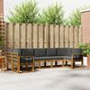 vidaXL Set vanjskih sofa s jastukom 7 pcs Prirodna i antracit