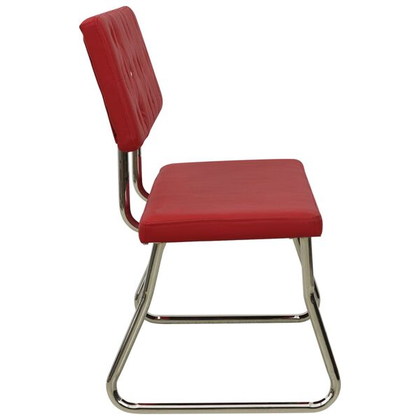 vidaXL Klupa od umjetne kože 110 cm crvena boja vina