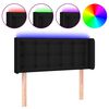 vidaXL LED uzglavlje crno 93x16x78/88 cm od tkanine