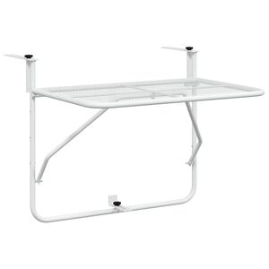 vidaXL Balkonski stol bijeli 60 x 40 cm čelični