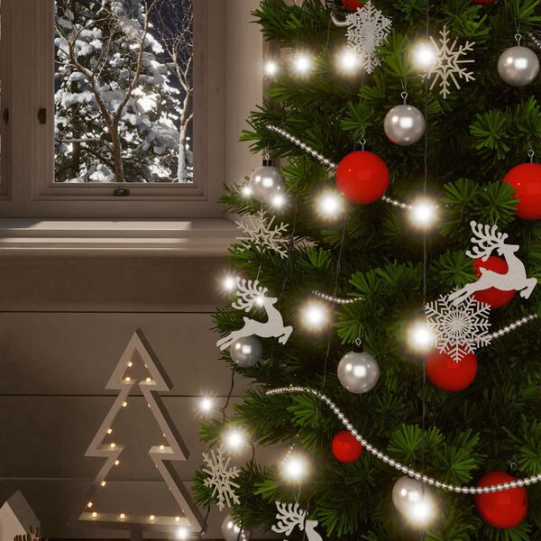 vidaXL Solarna vilinska svjetla 2 kom 2 x 200 LED hladna bijela