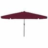vidaXL Vrtni suncobran Bordeaux Crvena 395 x 395 x 245 cm Poliester