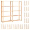 vidaXL Stalci za pohranu 5 razina 10 kom 170x38x170 cm borovina 500 kg