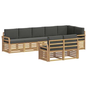 vidaXL Set vanjskih sofa 8 kom. Bijela i antracit Poliester