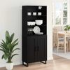 vidaXL Highboard Crni hrast 69,5 x 34 x 180 cm Konstruirano drvo