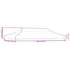 vidaXL Krov za šator za zabave 6 x 3 m terakota 270 g/m²
