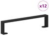vidaXL Noge namje&scaron;taja 12 kom. Crna 436 x 40,5 x 100 mm Željezo
