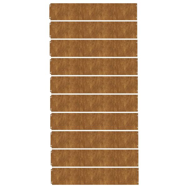 vidaXL Rubnjaci za travnjak 10 kom fleksibilni 20x103 cm čelik COR-TEN